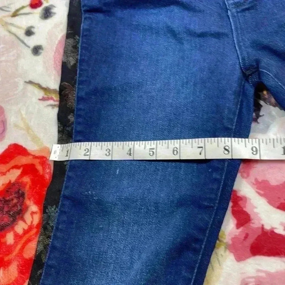 Pilcro and the letterpress high rise skinny jeans floral contrast stripe size 28 - Picture 6 of 15